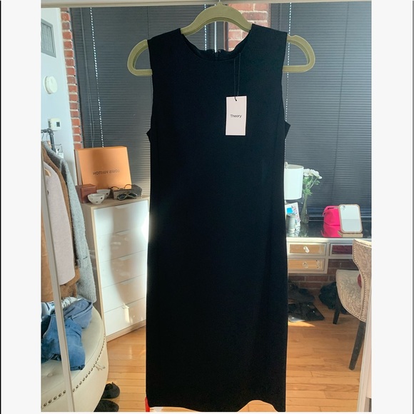 NWT Theory Eano Black Dress Size 4 - Picture 3 of 6